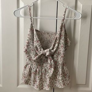 Floral tie up top. Great Quality  Condition